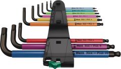 WERA 950/9 SPKL Renkli Top Başlı Uzun Alyan Anahtar Takımı (05022089001)