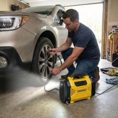 STANLEY SXIF3501 12Volt/220Volt 150 PSI Dijital Basınç Göstergeli Lastik & Yatak Şişirme Pompası + Led Lamba