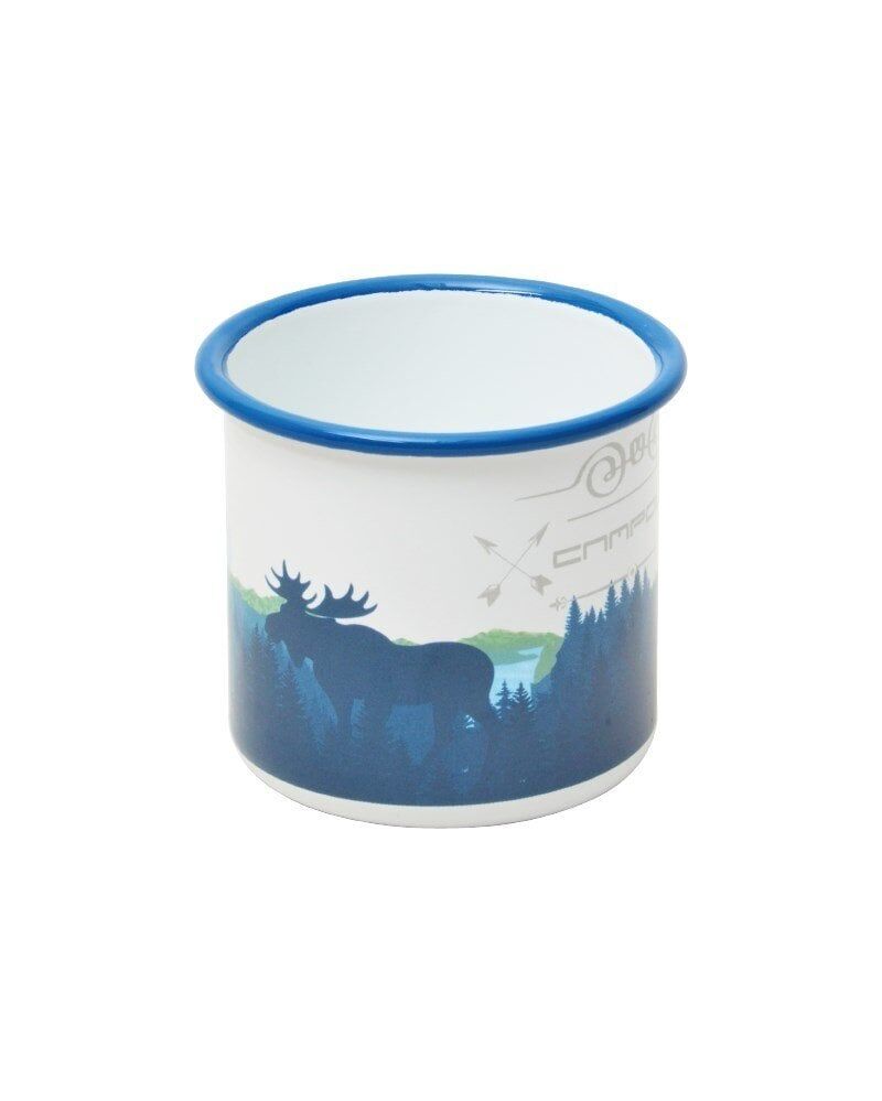 NURGAZ Campout Emaye Kupa Bardak (Beyaz-Doğa)