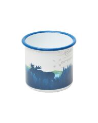 NURGAZ Campout Emaye Kupa Bardak (Beyaz-Doğa)