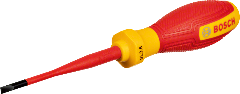 BOSCH Profesyonel İzoleli 1000 Volt 3.5 x 75 mm Düz Tornavida (1600A02NC1)