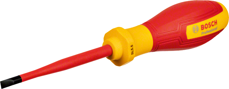 BOSCH Profesyonel İzoleli 1000 Volt 5.5 x 100 mm Düz Tornavida (1600A02NC3)