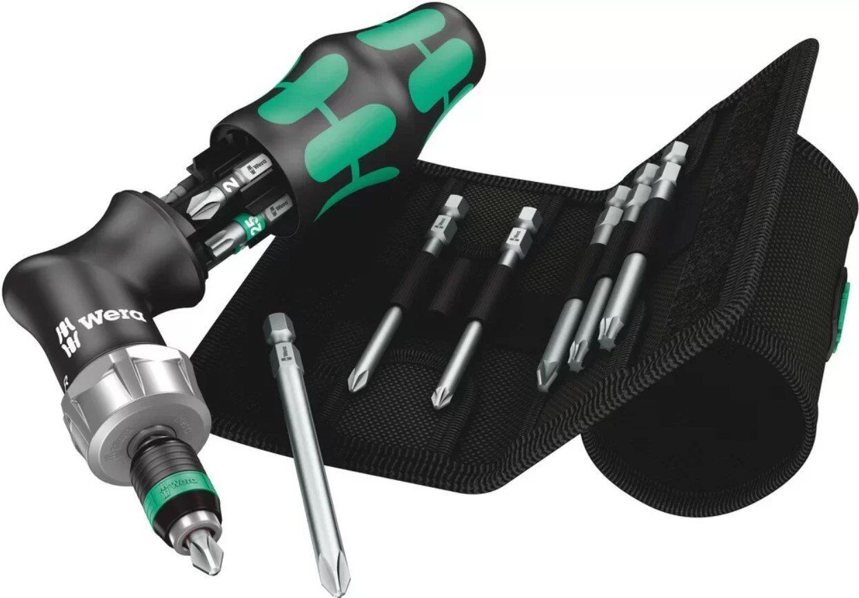WERA Kraftform Kompakt RA4 Tabanca Tip Cırcır Tornavida Seti
