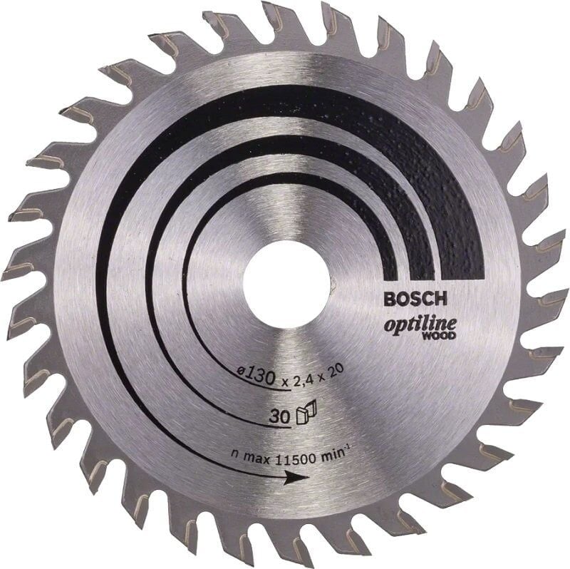BOSCH Optiline Wood  130x20 mm 30 Diş Ahşap Daire Testere Bıçağı