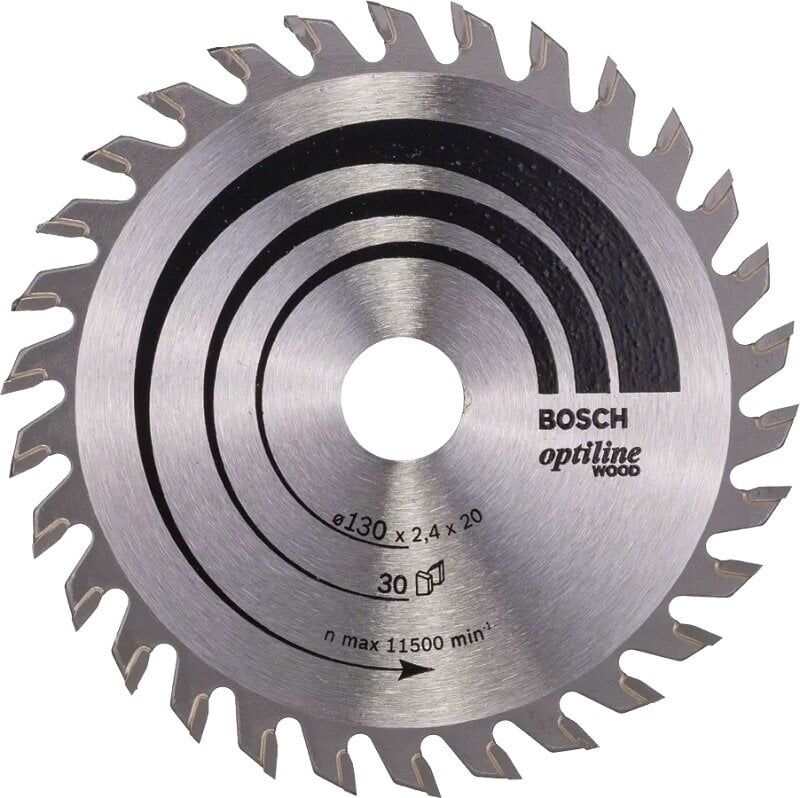 BOSCH Optiline Wood  130x20 mm 30 Diş Ahşap Daire Testere Bıçağı