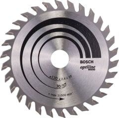 BOSCH Optiline Wood  130x20 mm 30 Diş Ahşap Daire Testere Bıçağı