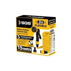 SGS 5472 7 FONKSİYONLU BAHÇE SULAMA HORTUM SETİ (5-15 Metre)
