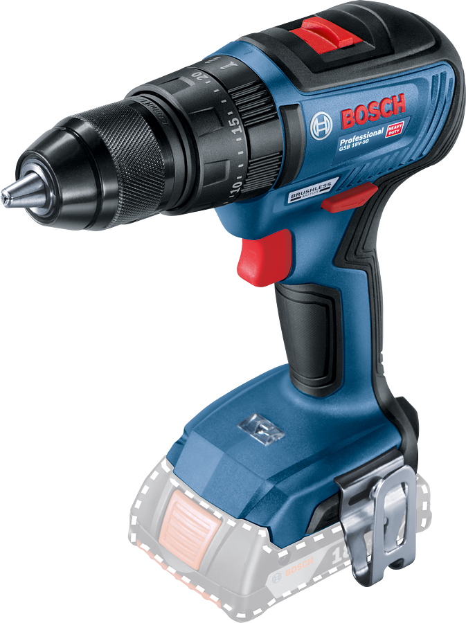 BOSCH GSB 18V-50 Kömürsüz Şarjlı Matkap (Akü ve Şarj Aleti Hariç)