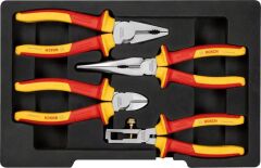 BOSCH Profesyonel VDE 1000 Volt 4 Parça Elektrikçi Pense Seti (1600A02NG1)