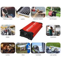 KOBB KBN3000 12V/220V 3000Watt Tam Sinüs Dönüştürücü İnvertör