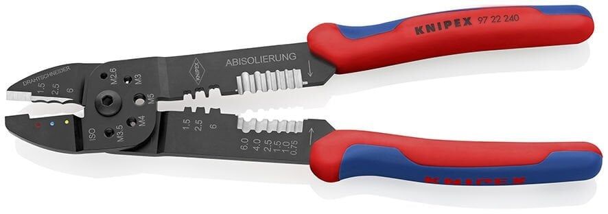 KNIPEX Pabuç Sıkma Ve Kablo Sıyırma Pensesi (9722240)