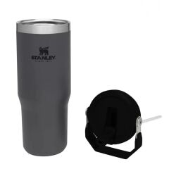 STANLEY The IceFlow Flip Straw Pipetli Termos Bardak 0.89 Lt - Füme