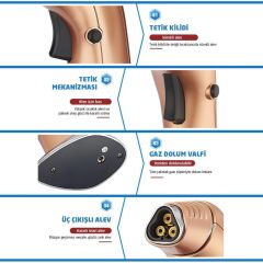 Rox BS-830 Üç Alev Çıkışlı Bütan Gaz Torch Pürmüz