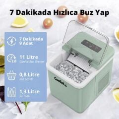 Coolist CLK2BM 12/24Volt/ 220Volt 1.3 Litre Kompresörlü Otomatik Buz Yapma Makinesi