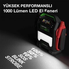Lokithor J10000HD 12V/24V 10.000Amp LiFePO4 Akıllı Akü Takviye + Powerbank + Led Lamba