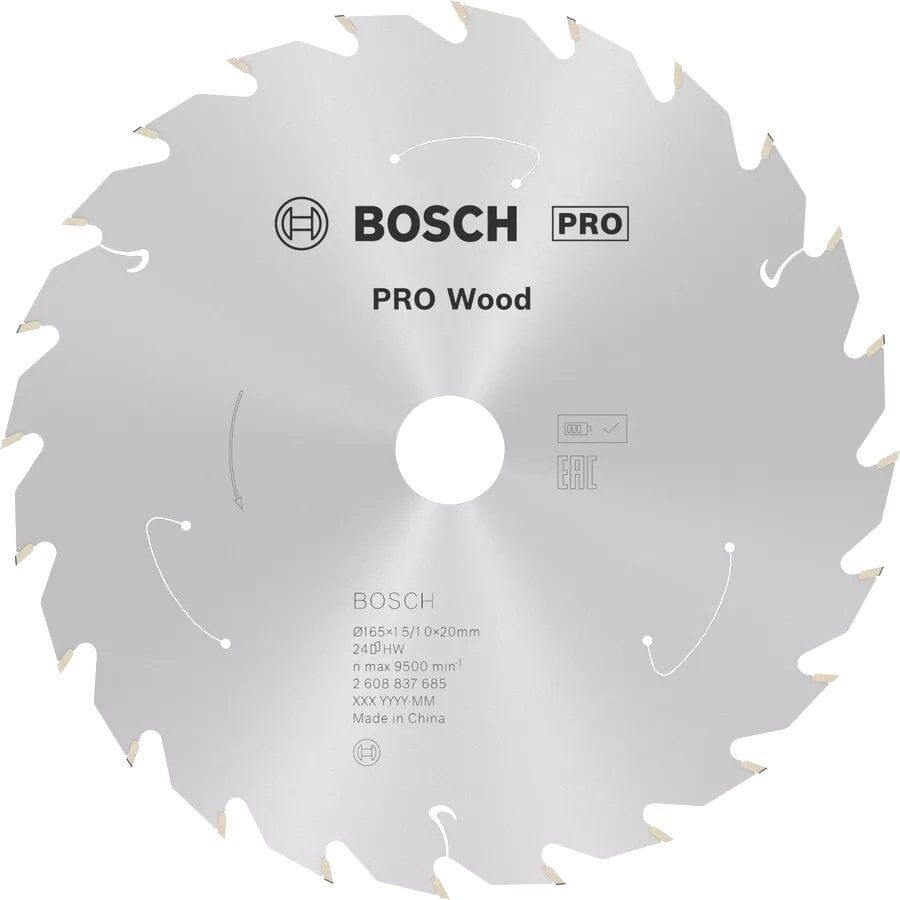 BOSCH PRO Wood 160x20x1,5 mm 24 Diş Ahşap Elmas Daire Testere Bıçağı