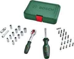 BOSCH 34 Parça Cırcırlı Tornavida ve Lokma Takımı (1600A02BY1)