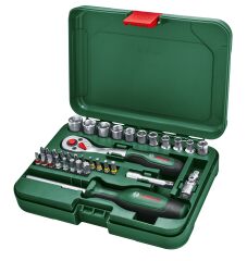 BOSCH 34 Parça Cırcırlı Tornavida ve Lokma Takımı (1600A02BY1)