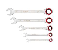 BOSCH Profesyonel 5 Parça Cırcırlı Kombine Anahtar Takımı (1600A02Z3D)