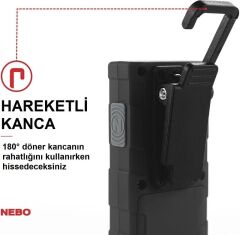 NEBO Tino Pilli LED El Feneri 300 Lümen Siyah (NEBO 6809)