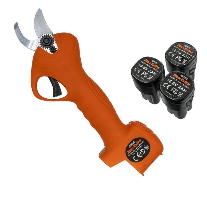 MAX-EXTRA MX8030 Üç Akülü Budama Makası 16.8 Volt 2.0 Ah
