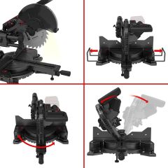 Kress KH483.9 40Volt 1400W 254MM Kömürsüz Kızaklı Bluetooth Bağlantılı Profesyonel Gönye Kesme (Akü Dahil Değildir)