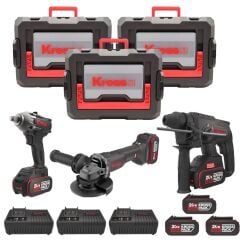 Kress KRKS1 KUB30.2 + KU390.4 + KUH10.2 20Volt/4Ah. 6 Adet Akülü Profesyonel Kombo Set