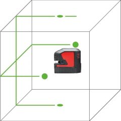 LEICA LINO L2P5G Şarjlı 4 Noktalı ve Şaküllü Çapraz Çizgili Yeşil Lazer Terazi
