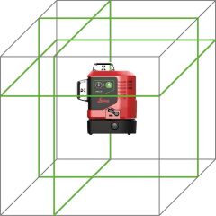 LEICA LINO L6G 3 Eksen 360 Derece Çapraz Çizgili Şarjlı Yeşil Lazer Terazi